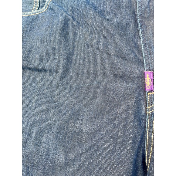 Christian Audigier Ed Hardy Shorts Mens 44 Blue Denim Embroidered Skull Rose - Picture 12 of 16